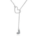 Dames ketting met hartjes G636 1