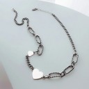 Dames ketting met hartjes G648 3