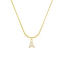 Dames ketting met letter D258 5