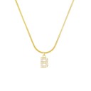 Dames ketting met letter D258 6