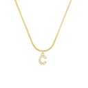 Dames ketting met letter D258 7