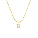 Dames ketting met letter D258 8