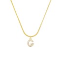 Dames ketting met letter D258 11