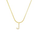 Dames ketting met letter D258 14