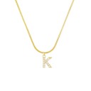 Dames ketting met letter D258 15