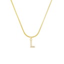 Dames ketting met letter D258 16