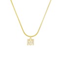 Dames ketting met letter D258 17