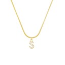 Dames ketting met letter D258 23