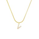 Dames ketting met letter D258 26