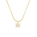 Dames ketting met letter D258 27