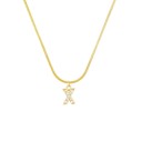 Dames ketting met letter D258 28