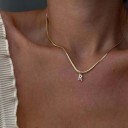 Dames ketting met letter D258 1