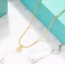 Dames ketting met letter D258 3
