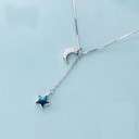 Dames ketting met maan en ster G610 1