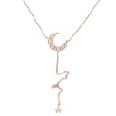 Dames ketting met maan en ster G642 2
