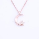 Dames ketting met maan en ster M107 8