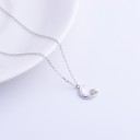 Dames ketting met maan en ster M107 5
