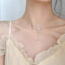 Dames ketting met maan en sterren D577 2