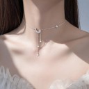 Dames ketting met maan en sterren D577 4