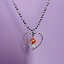 Dames ketting met paddenstoel D400 8