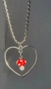 Dames ketting met paddenstoel D400 1