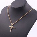 Dames ketting met pistool hanger G834 2