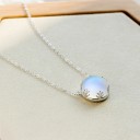 Dames ketting met regenboogsteen 4
