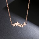 Dames ketting met sterren D279 6