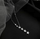 Dames ketting met sterren D506 5