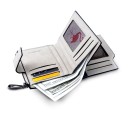 Dames kleine portemonnee van kunstleer 12 x 9,8 cm Ritsvak Vakken voor kaarten Venster voor identificatie Sluiting met lus Mat oppervlak 18