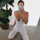 Dames korte jumpsuit met rits 6