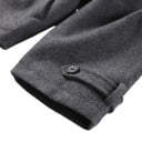 Dames korte oversized jas met hoge kraag en knopen met zijzakken en brede mouwen voor de herfst in de stad 12