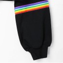 Dames korte sweatshirt zwart 4