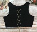 Dames korte top met ketting 5