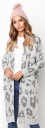 Dames lang vest met luipaardprint 1