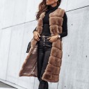 Dames lange bontjas P2146 3