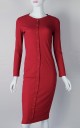 Dames lange jurk met knopen J2813 8