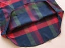 Dames lange ruitblouse om te dragen als jurk Ronde hals Borst- en zijzakken Lange mouwen Afgeronde zoom Polyester 3