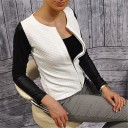 Dames lente/herfst imitatie leren jas J1042 2