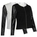Dames lente/herfst imitatie leren jas J1042 3