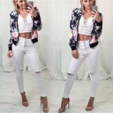 Dames lente/herfstjas met bloemen J1040 1
