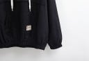 Dames lenteblouson anorak in Japanse stijl met capuchon Rits op de borst Kangoeroezak Elastische manchetten en zoom Katoen polyester 45