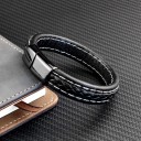 Dames leren armband H352 8