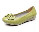 Dames leren ballerina&#39;s met strik J2819 5
