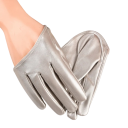 Dames leren handschoenen tot halverwege de hand Universele maat Synthetisch leer Polyester Spandex Stijlvolle korte handschoenen 7