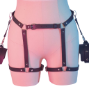 Dames leren harnas met dierenmasker 4