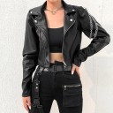 Dames leren jas P1477 1