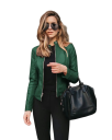 Dames leren jas V150 4