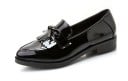 Dames leren mocassins met strik 2