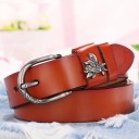 Dames leren riem met decoratie 8